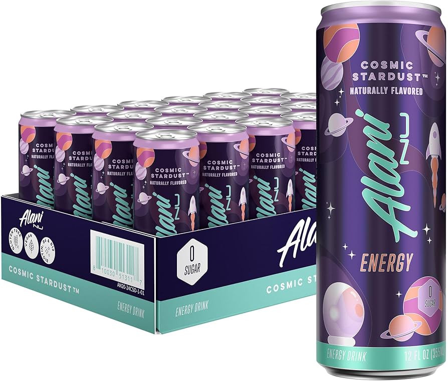 Alani Nu Cosmic Stardust Sugar Free, Low Calorie Energy Drinks | 200mg Caffeine | Pre Workout Per... | Amazon (US)