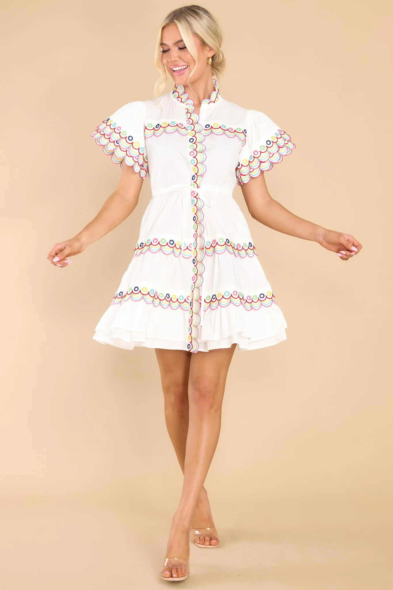 Marilla White Dress | Red Dress 