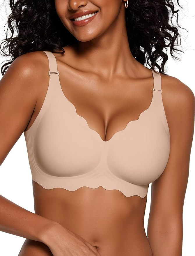 Vertvie Seamless Bras for Women No Underwire Wireless Push Up Bra Support Full Coverage Bralette ... | Amazon (US)