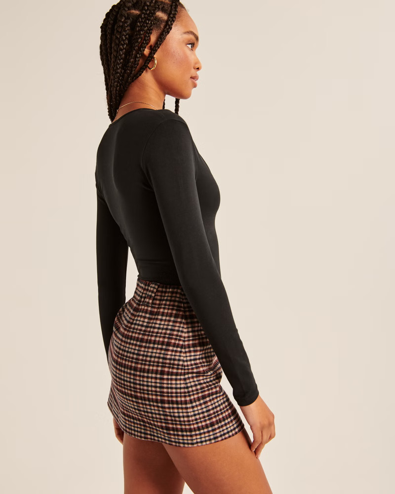 Long-Sleeve Scoopneck Bodysuit | Abercrombie & Fitch (US)