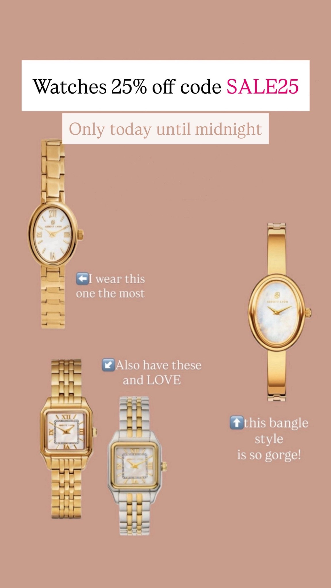 20% off watches code SALE25

#LTKgiftguide #LTKuk #LTKspring
