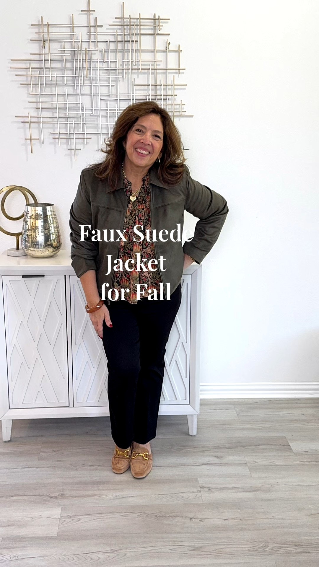 This faux suede jacket is so good. It’s affordable, comes in multiple colors, runs true to size and is a great addition to my fall wardrobe.

I am 55 year old mom of two boys/men, a wife, a wardrobe stylist, and post menopausal woman in business who is 14/16 on the bottom, a L on top and I am 5’4”. 
I have been every thing from a size 10-18+. 


#LTKWorkwear #LTKSeasonal #LTKPlusSize