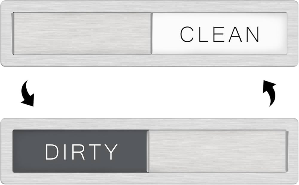 KitchenTour Dishwasher Magnet Clean Dirty Sign, Premium Stainless Steel Grade 304 Clean Dirty Mag... | Amazon (US)