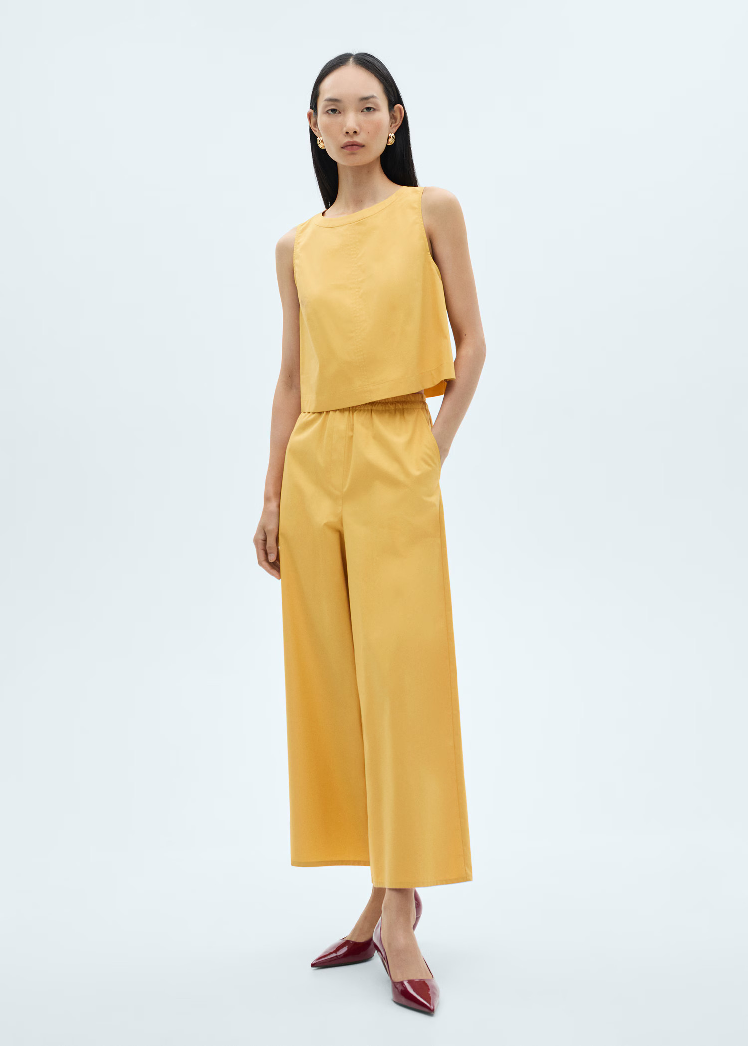 Cotton culotte trousers - Women | MANGO USA | Mango (US/MX/AU)