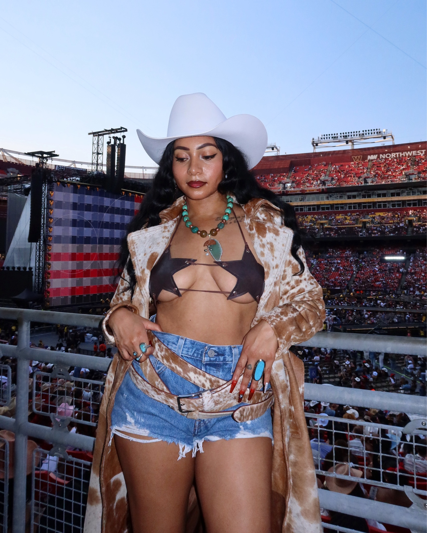 Cowboy Carter was phenomenal 🎶🤠  

cowboy carter, concert outfit, western fashion, cowhide, outfit inspo, cowboy hat

#LTKStyleTip