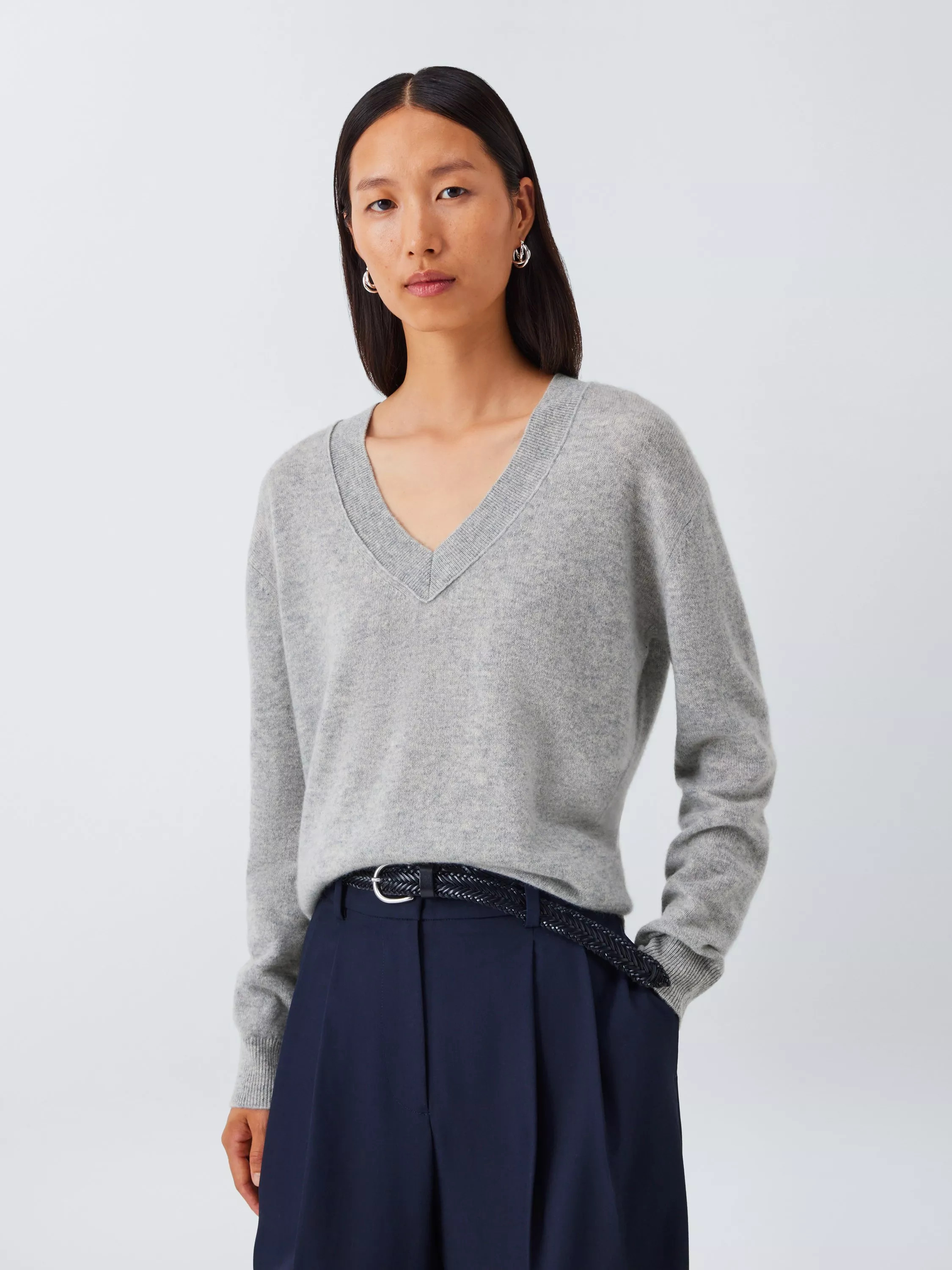 John Lewis Relaxed V-Neck Cashmere Jumper | John Lewis (UK)