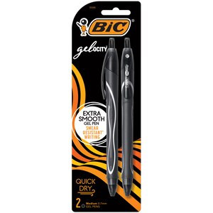 BIC Gel-ocity Quick Dry Gel Pen, Medium Point, Black, 2 ct | CVS Health