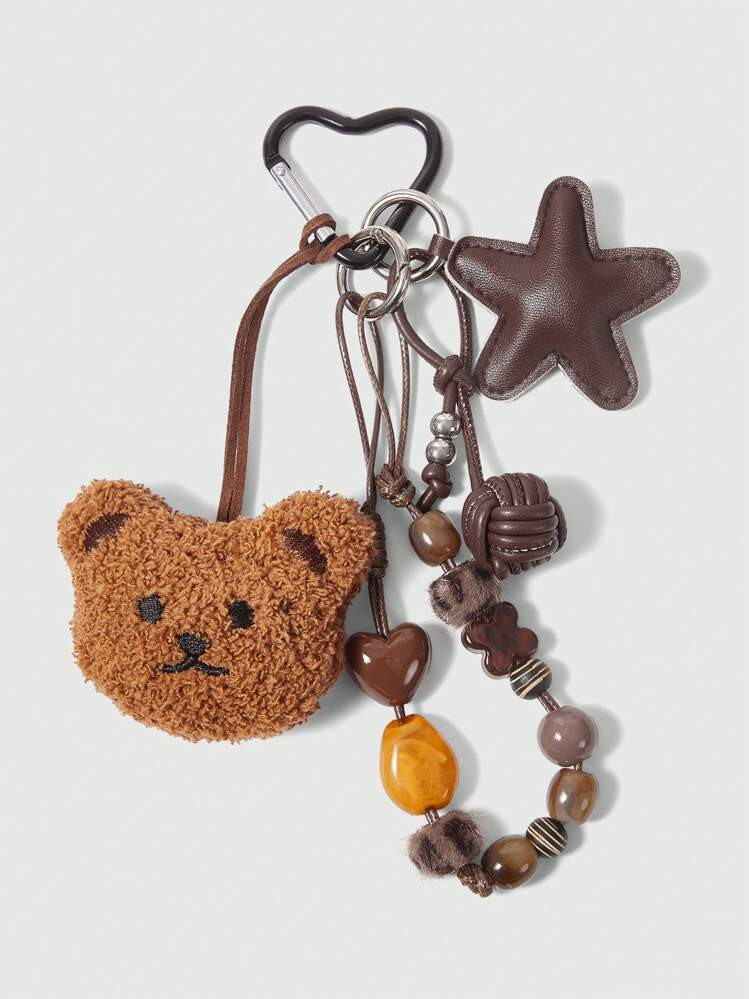 ROMWE Kawaii 1pc Lovely Star & Bear Leather Bag Charm/Pendant | SHEIN