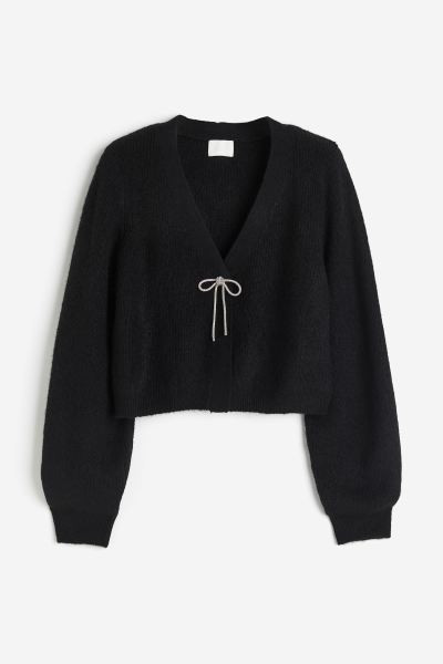 Rhinestone-bow Cardigan | H&M (US + CA)