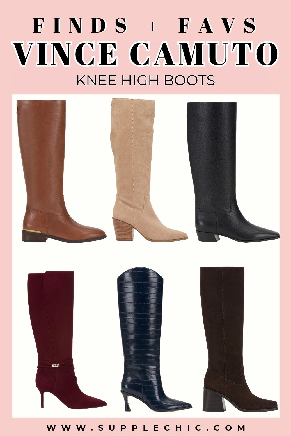 Knee-high boots are a timeless fall staple. These options come in classic shades like black, brown, and burgundy, making them easy to pair with everyday outfits, skirts, dresses, and trousers.   Vince Camuto boots, knee high boots, fall shoe trends, fall fashion essentials, boots outfit ideas, autumn wardrobe, stylish fall shoes

#LTKootd #LTKSeasonal #LTKTall