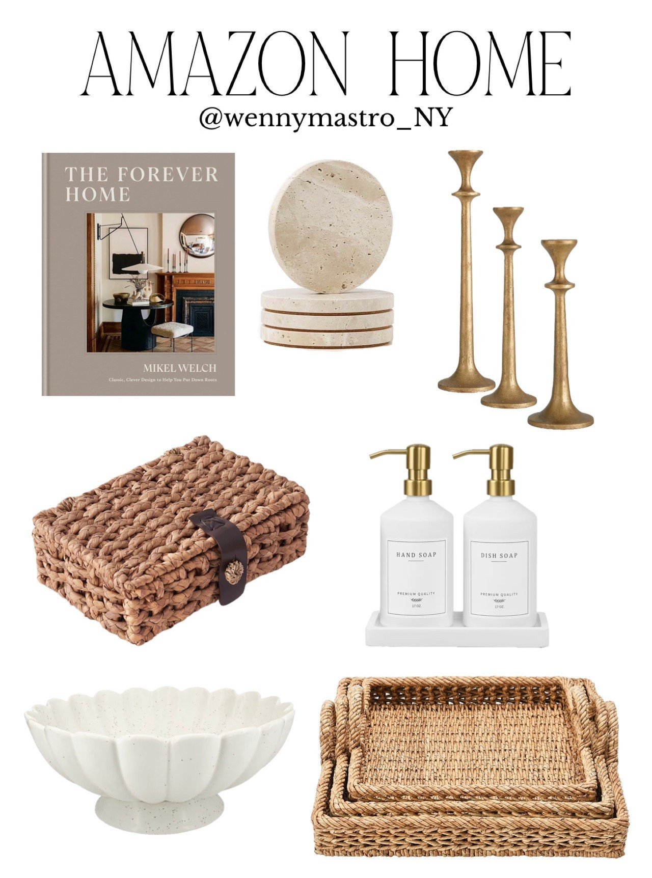 Home decor, decorative box, taper candle holder, coffee table book, soap dispenser set

#LTKHome