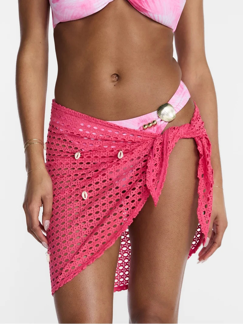 Hot Girl Summer by Megan Thee Stallion Women's and Women's Plus Thee Shell Skirt Crochet Sarong C... | Walmart (US)