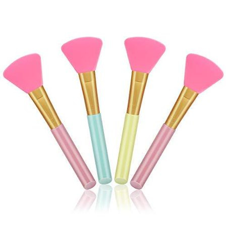 Cuttte 4pcs Silicone Face Mask Brushes, Flexible Facial Mud Mask Applicator Brush, Hairless Moisturi | Walmart (US)