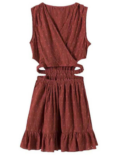 'Sally' Wrap Crochet Cut-out Dress | Goodnight Macaroon