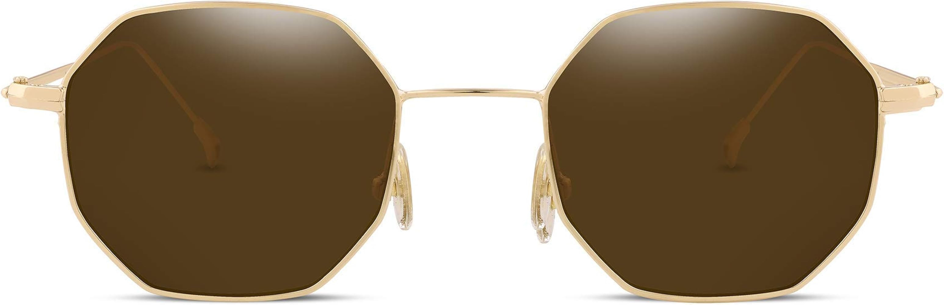 FEISEDY Hipster Small Polygon Women Men Sunglasses Delicate Metal Frame B2254 | Amazon (US)