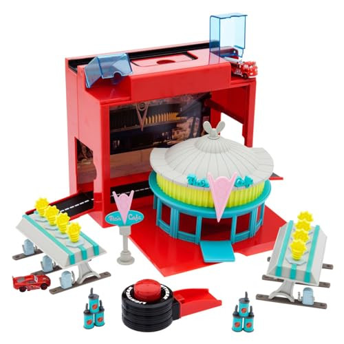 Disney Cars Disney Pixar Car Play Set - Toolbox Case with Lightning McQueen & Red Die Cast Cars, Launcher, Flo's V8 Cafe, Gas Pumps, Track & More - Inspired by Disney Pixar Cars Films & Cars Land | Amazon (US)