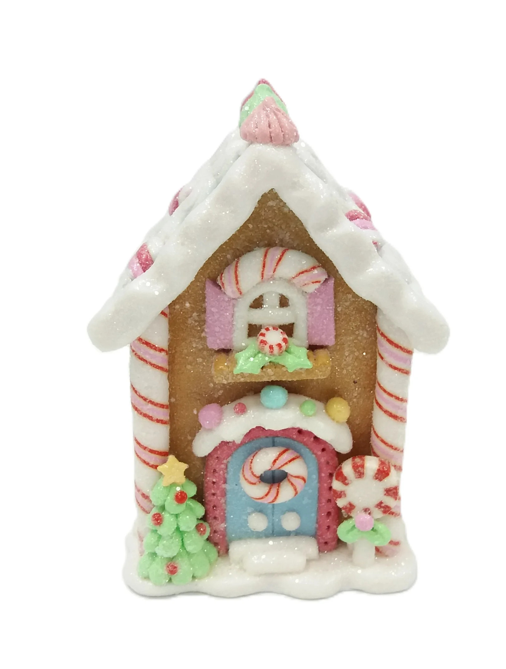 Gingerbread Candy House Christmas Tabletop Decoration, Multicolor, 5", by Holiday Time | Walmart (US)