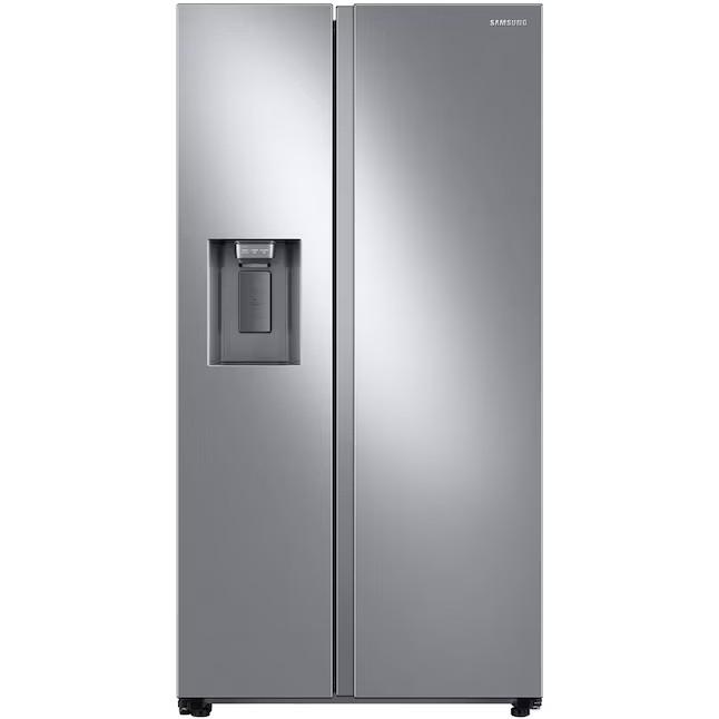 Samsung 22-cu ft Counter-depth Smart Side-by-Side Refrigerator with Ice Maker (Fingerprint Resist... | Lowe's