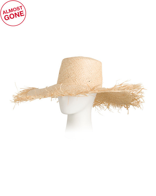 Wide Brim Frayed Edge Sun Hat | TJ Maxx