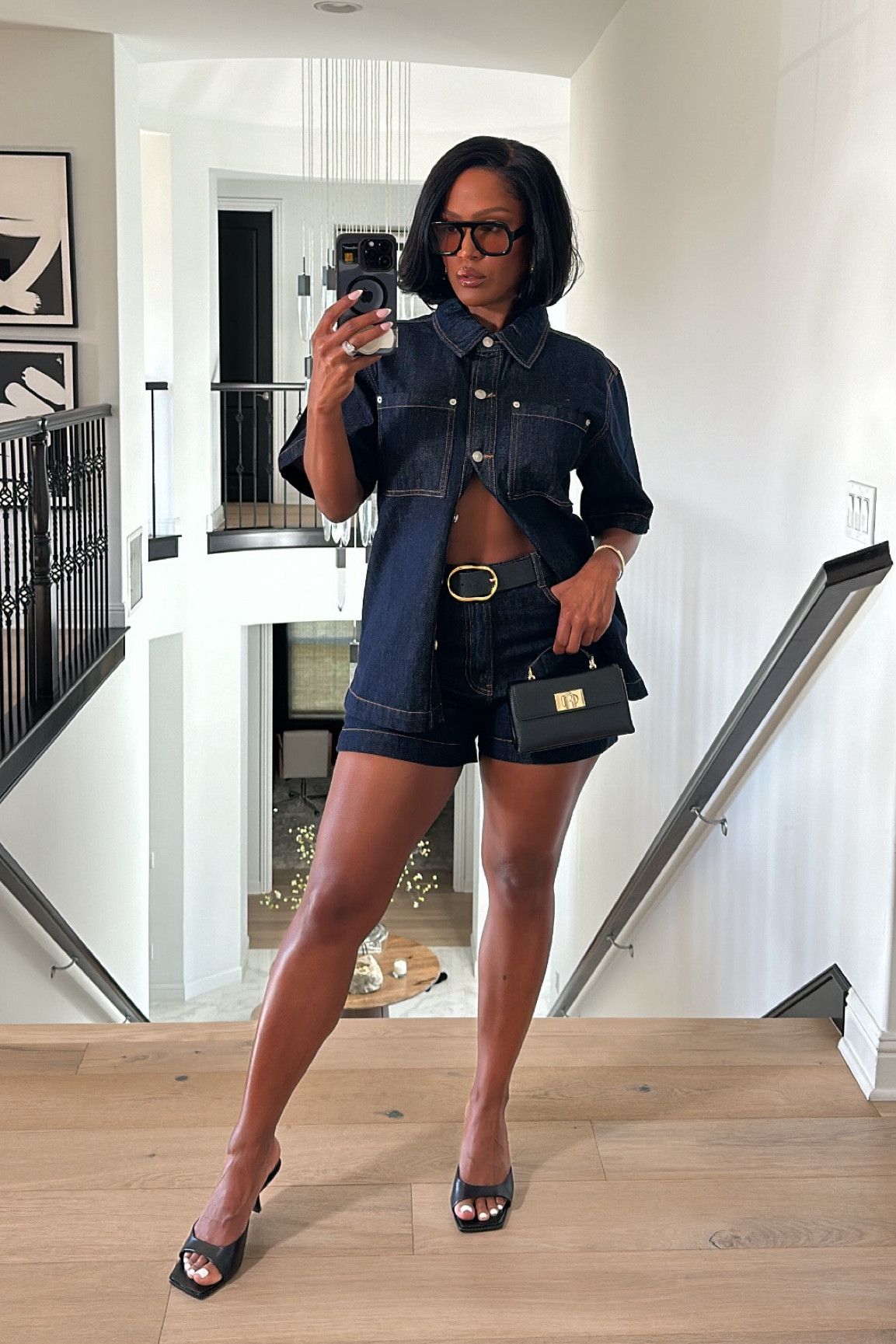 Denim on denim outfit #denim #outfitt