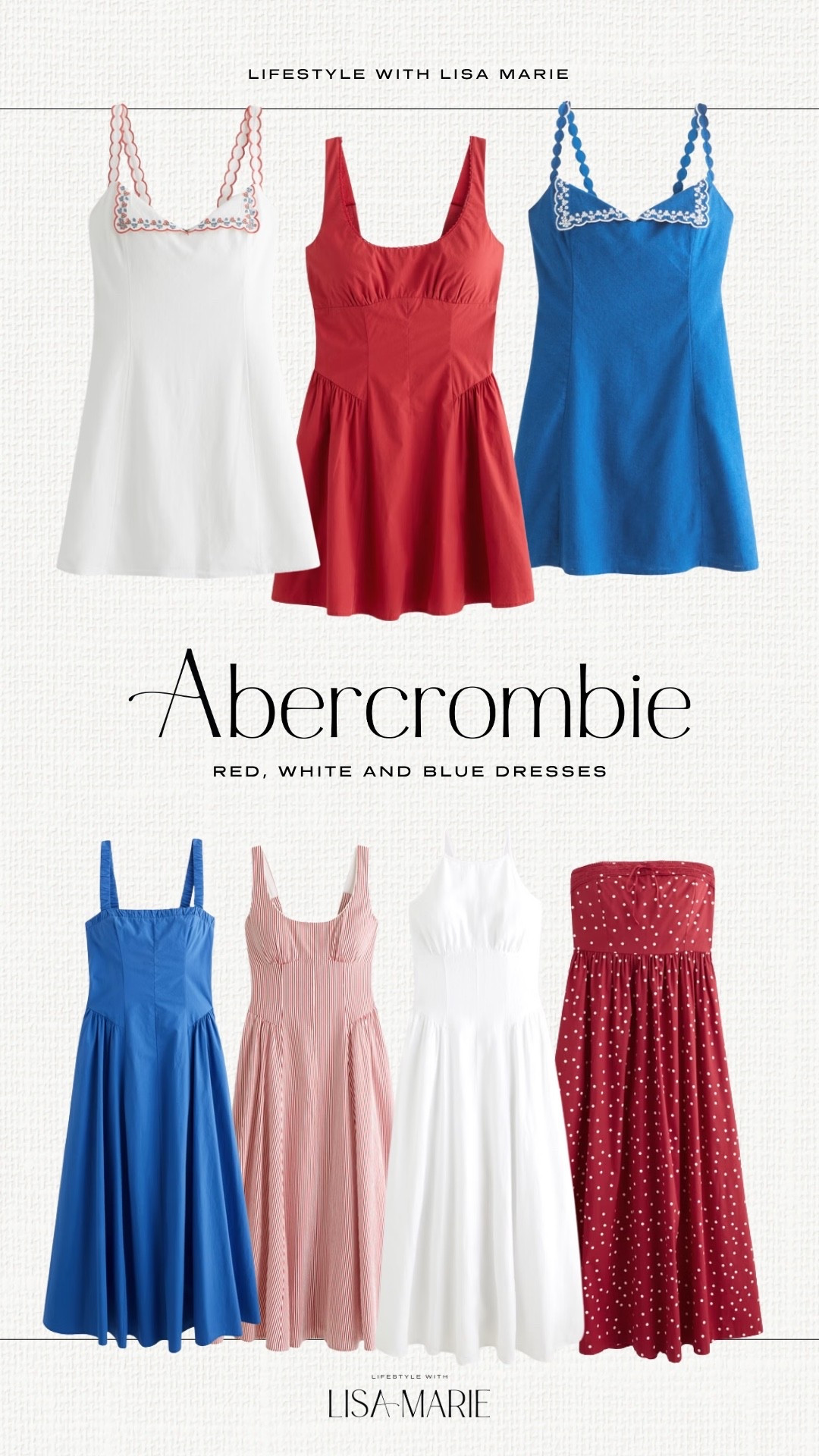 Red, white and blue dresses for Memorial Day and the Fourth of July! Mini, midi and maxi dresses for summer events, holidays and BBQs. Patriotic dresses. Elevated casual outfits. Summer dresses for warm weather.

#LTKmomlife #LTKSeasonal #LTKPetite