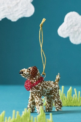 Beaded Dog Ornament | Anthropologie (US)