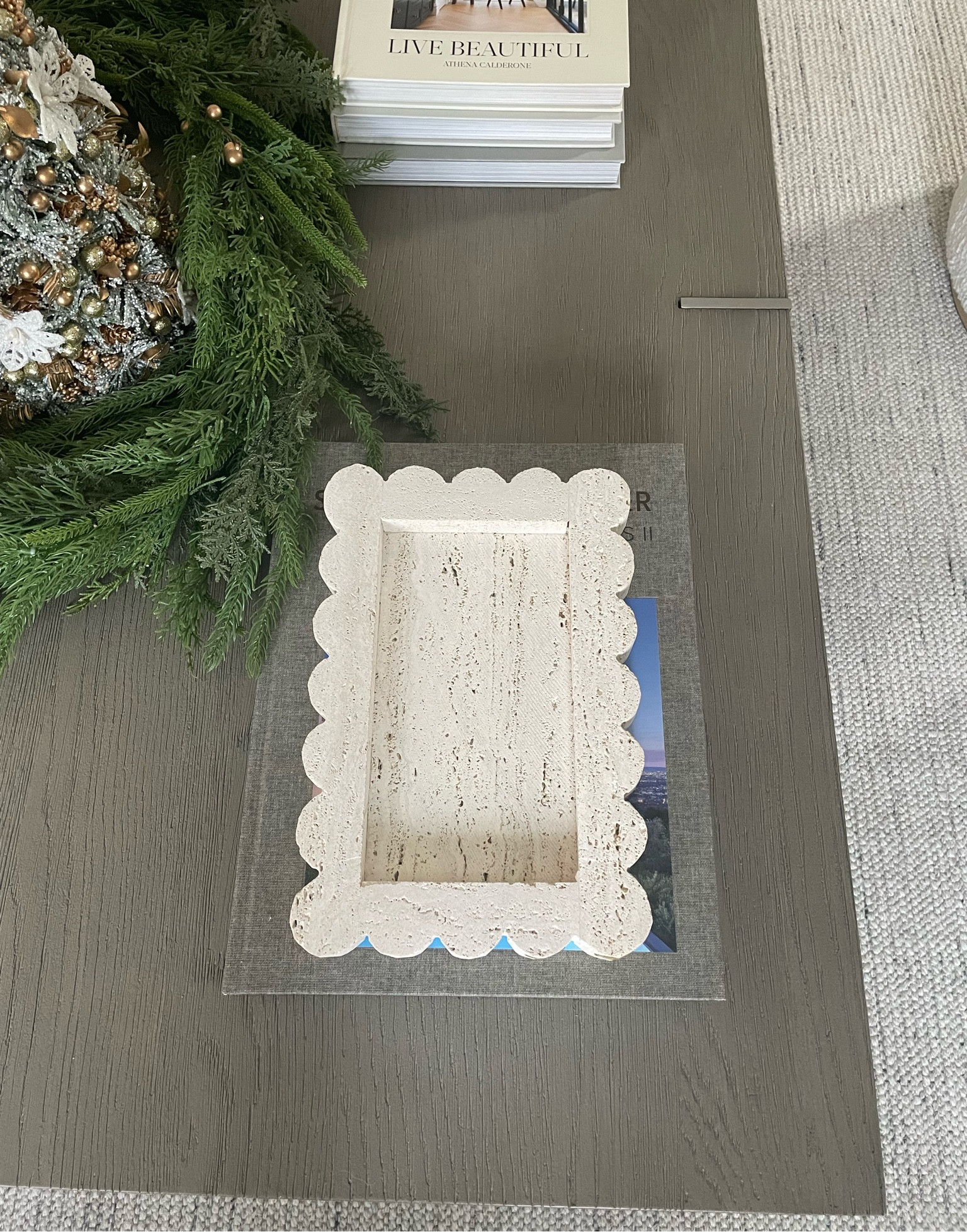 Travertine scalloped tray 🤍

#LTKCyberWeek #LTKCyberSaleIE #LTKsalealert