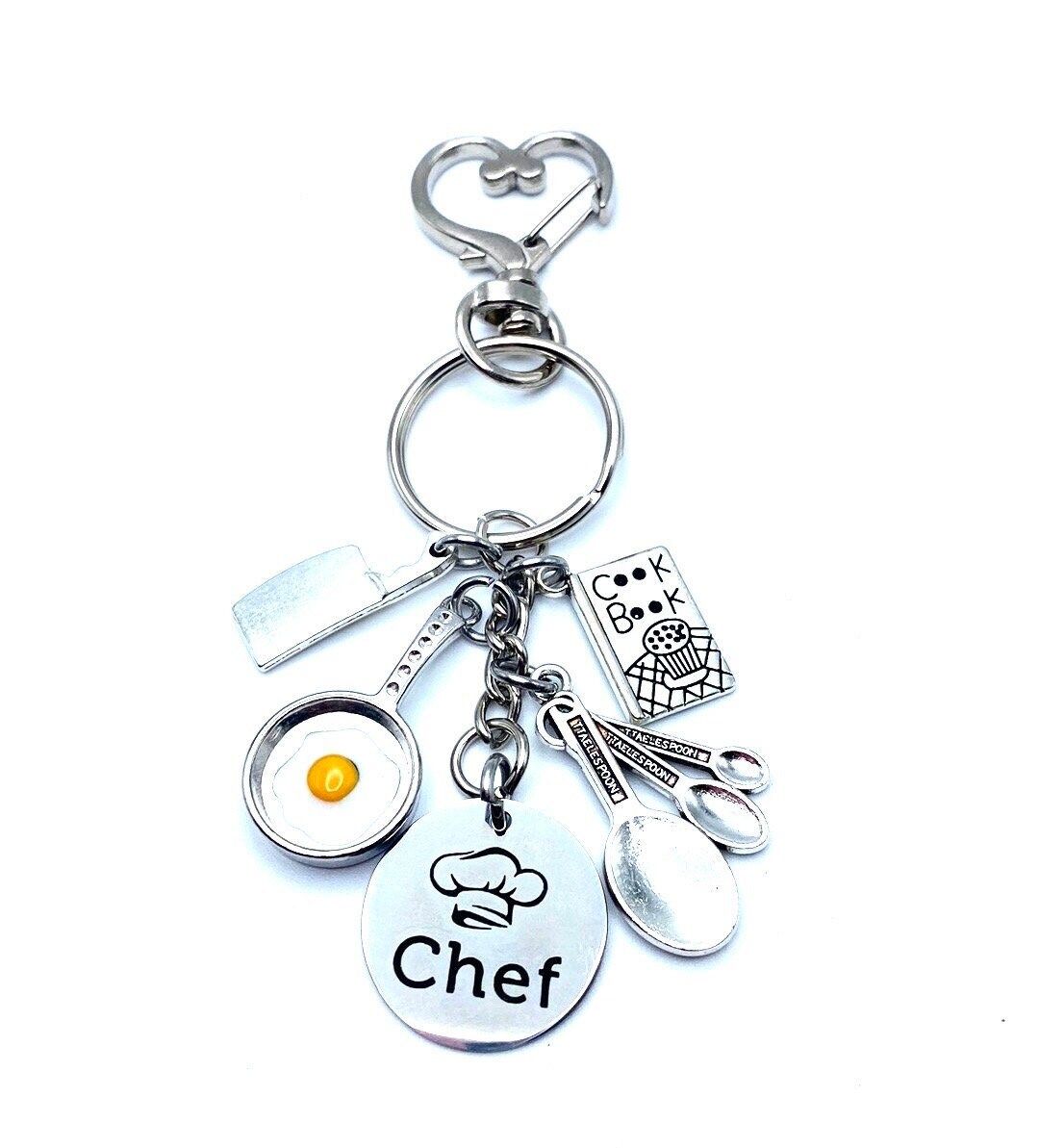Chef Keychain Bag Charm Culinary Arts Cooking Charms - Etsy | Etsy (US)