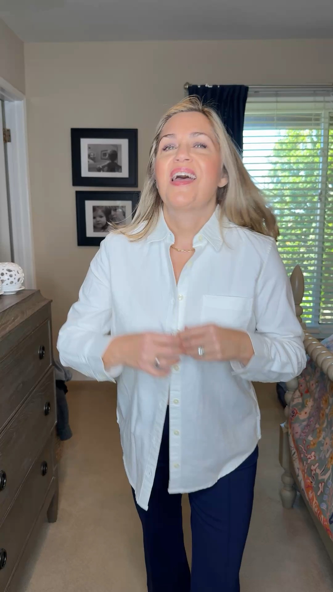 The perfect oxford button down plus the pants that I have in three colors now, well have you looking like you just stepped off a ￼ Nancy Meyers movie set!

#LTKdayinmylife #LTKOver40 #LTKPetite