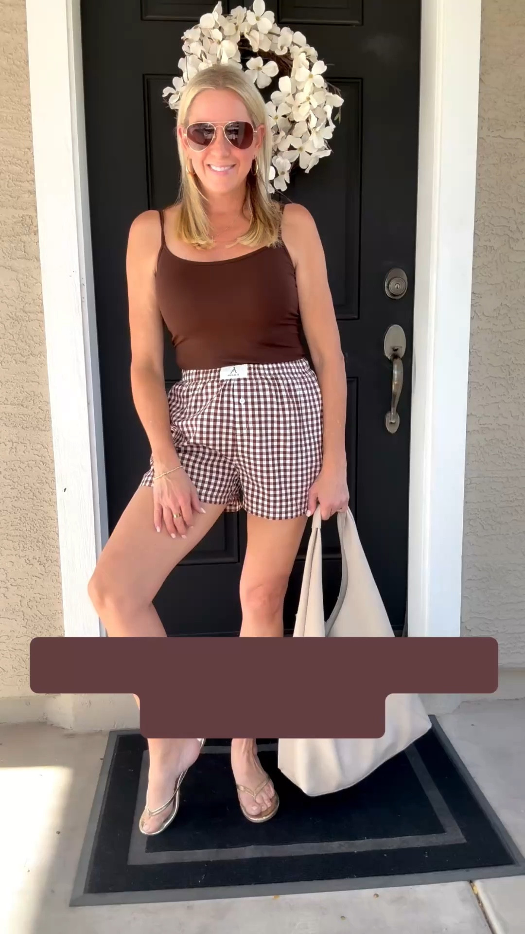 The sweetest little boxers that can worn out of the house! Perfect for 90 degree spring weather when you want to be comfy but cute to run errands on the weekend!

Wearing my usual size S in these boxers (available in multiple colors & sell for under $12), S in this super soft tank, & 7 in flips!