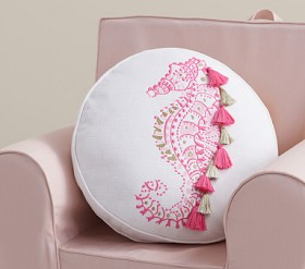 Lilly Pulitzer Seahorse Pillow | Pottery Barn Kids