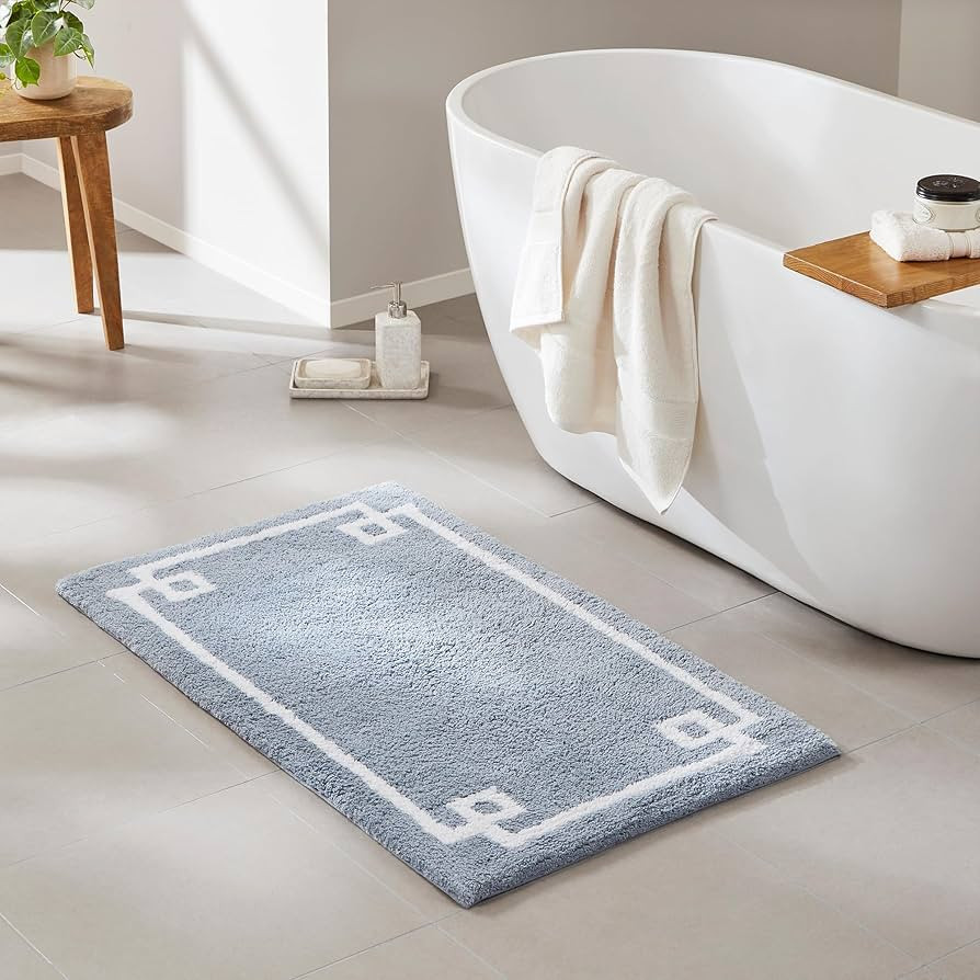 Madison Park Evan 100% Cotton Bathroom Rug Non Slip Backing-Luxrurious Tufted Plush Bath Mat Abso... | Amazon (US)