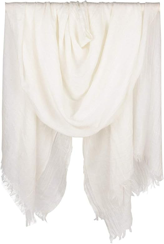 Iristide Women Summer Scarfs Large Long Lightweight Linen Beach Gauze Shawl Wrap 75”×43” | Amazon (US)