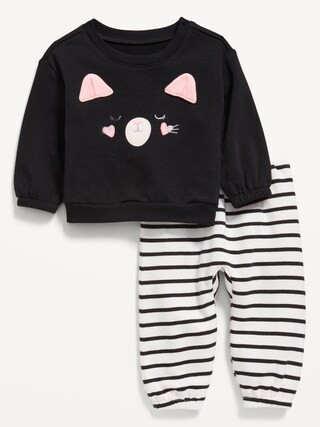 Crew-Neck Critter Sweatshirt and Jogger Pants Set for Baby | Old Navy (US)