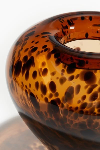 Large Glass Vase - Brown/leopard print - Home All | H&M US | H&M (US + CA)