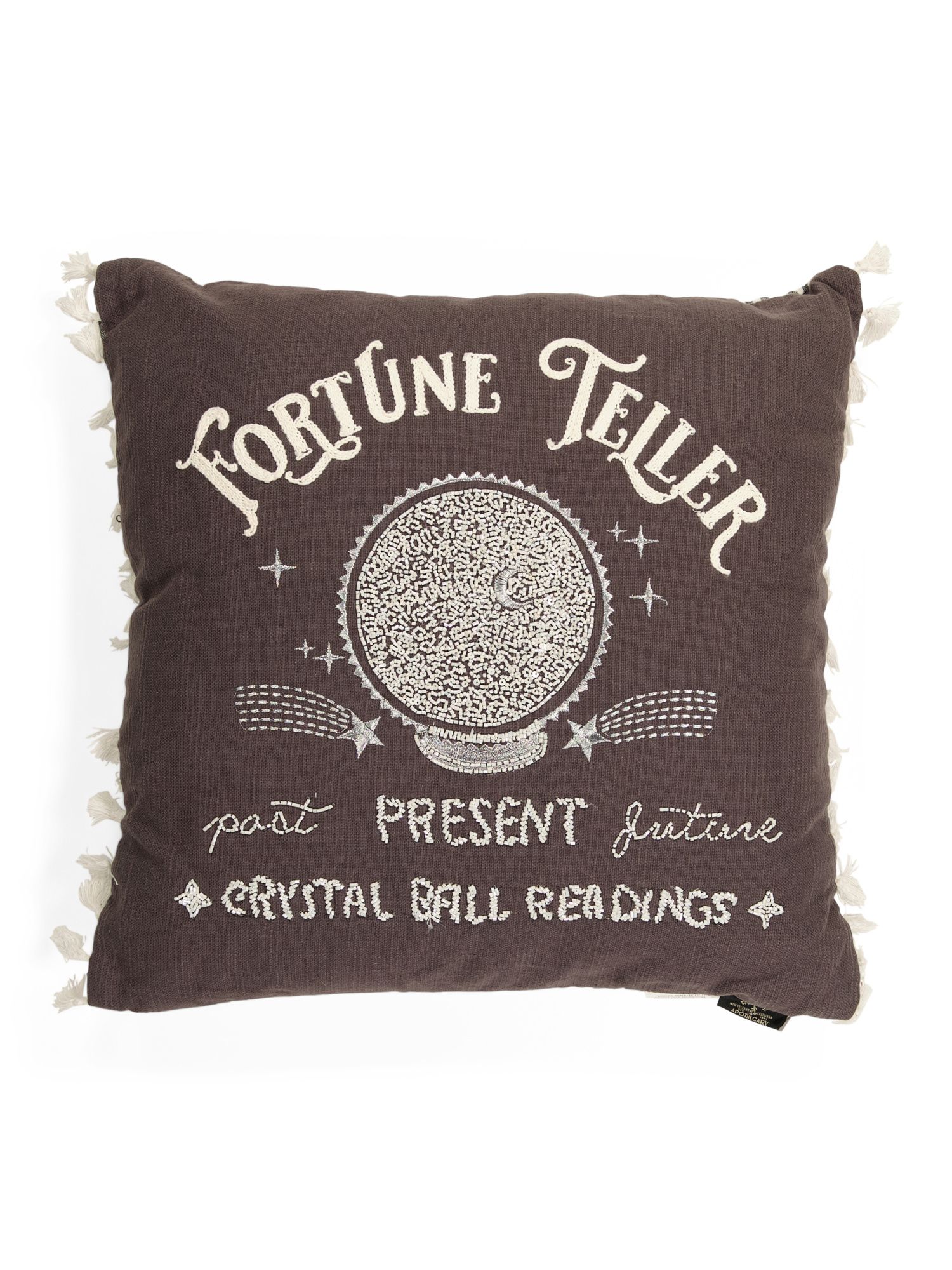 20x20 Embroidered Fortune Teller Pillow | TJ Maxx