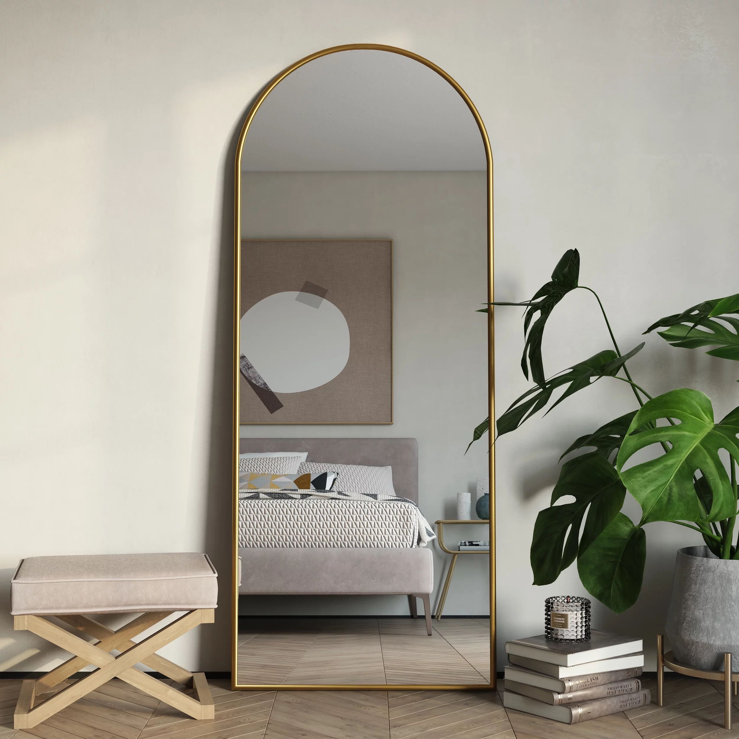 Nadia Modern Arch 70"x28" Floor Mirror - Walmart.com | Walmart (US)