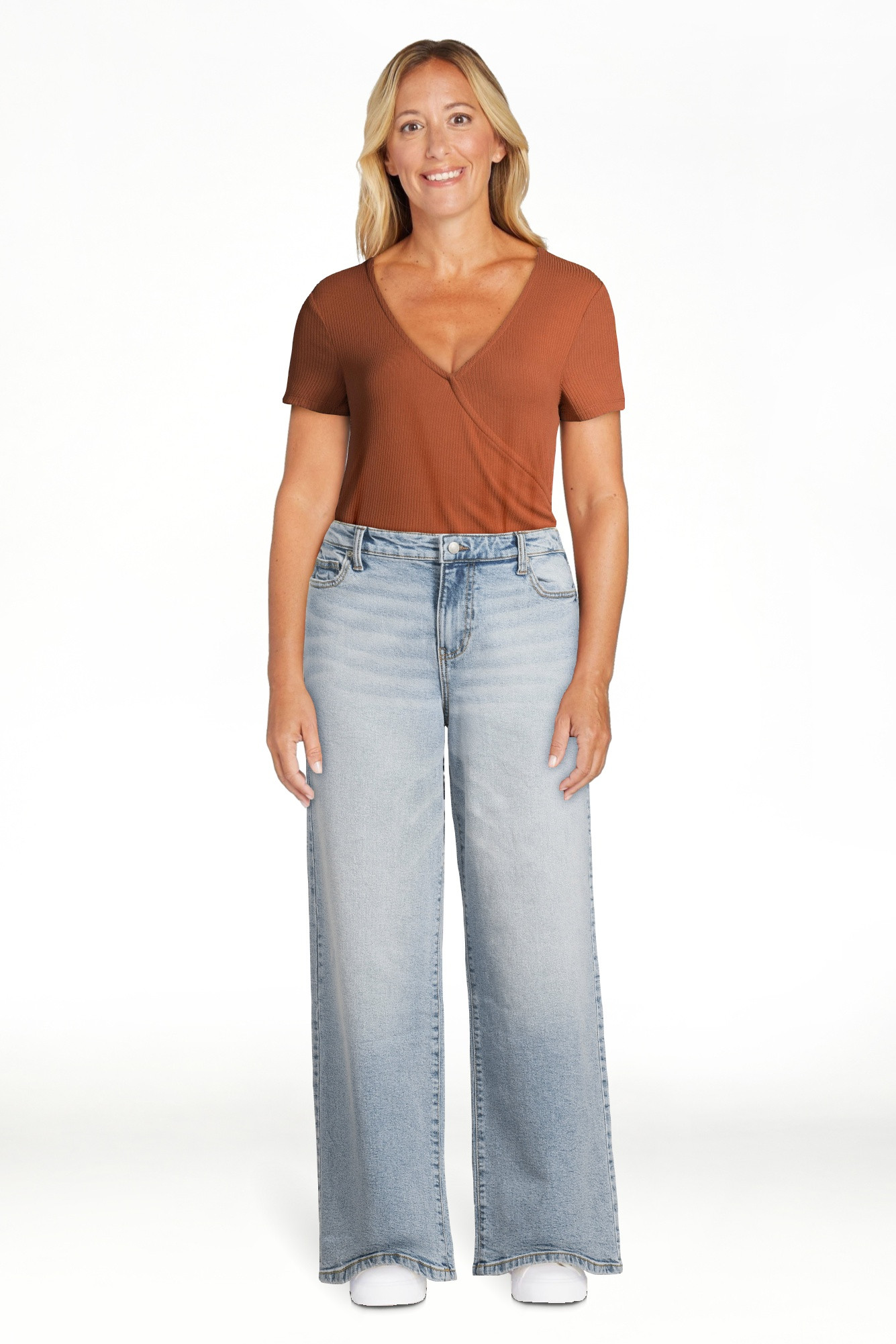No Boundaries High Rise Baggy Wide Leg Jeans, 32" Inseam, Women's | Walmart (US)
