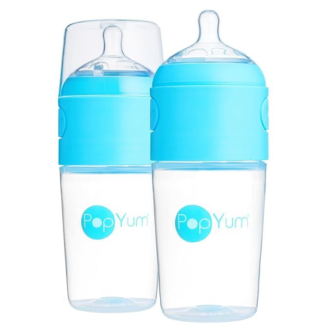 PopYum 9 oz Blue Anti-Colic Formula Making/Mixing/Dispenser Baby Bottles, 2-Pack (with #2 Nipples... | Amazon (US)