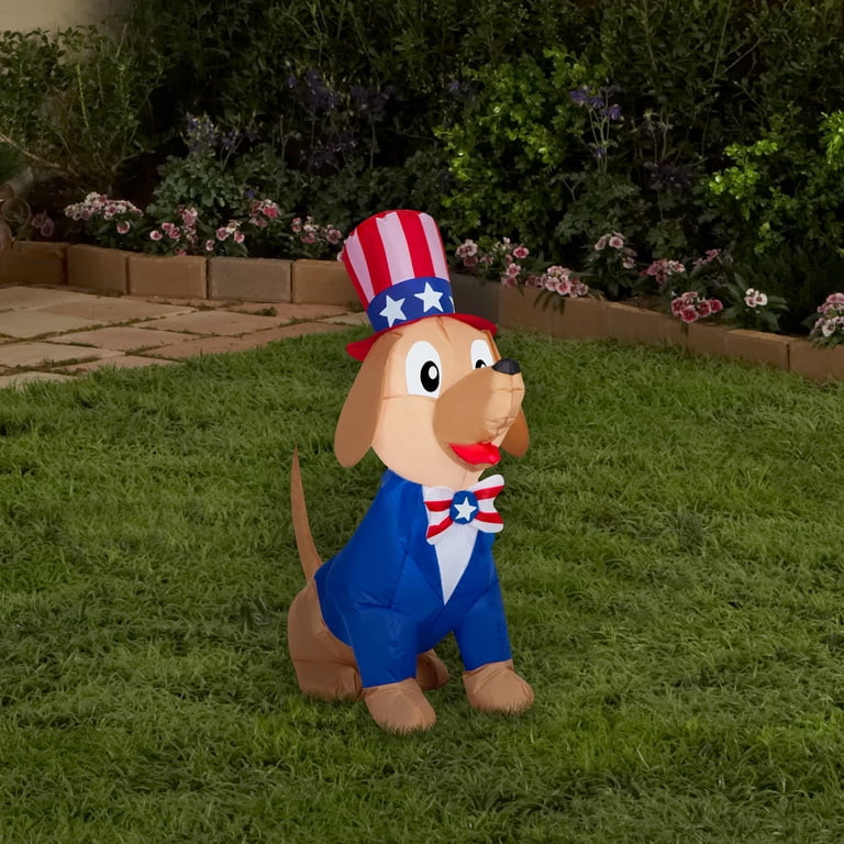 Pooch Airblown Yard Inflatable, Multicolor, 42", Patriotic by Way To Celebrate | Walmart (US)