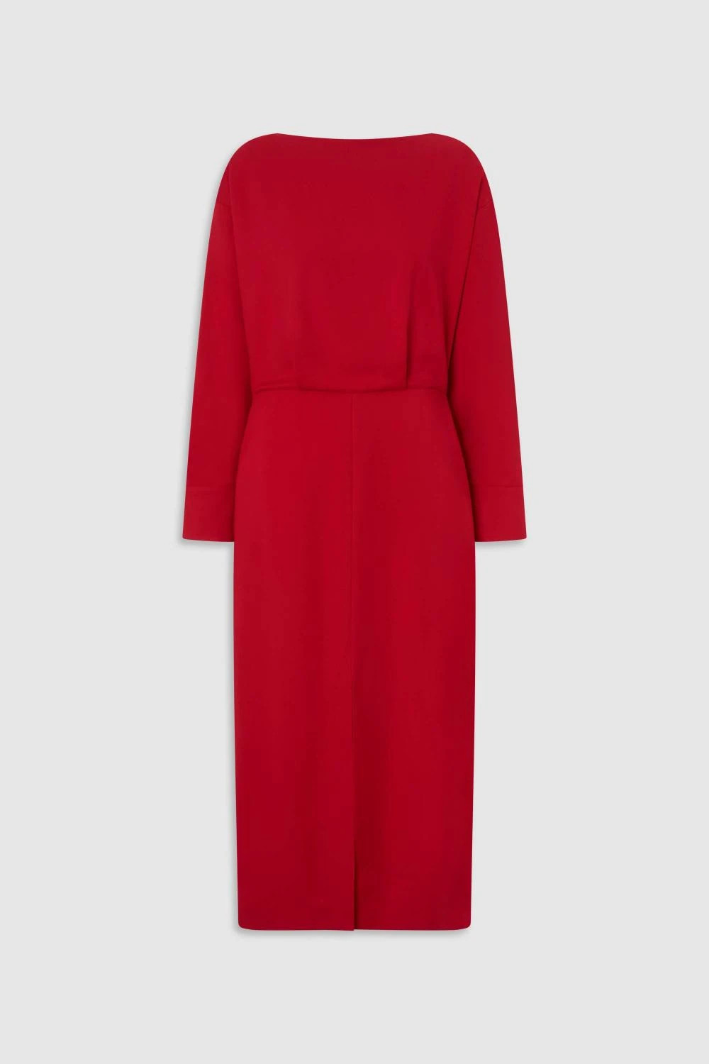Two Tone Crepe Dress Rich Red | Oroton