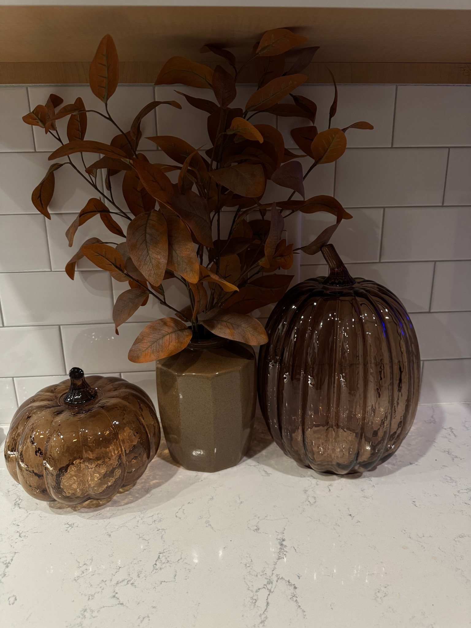 Grabbed some target fall decor — in love with the amber glass pumpkins from threshold and this faux plant is the cutest! Need to style it all but so far obsessed 

#LTKHome #LTKSeasonal #LTKFindsUnder50