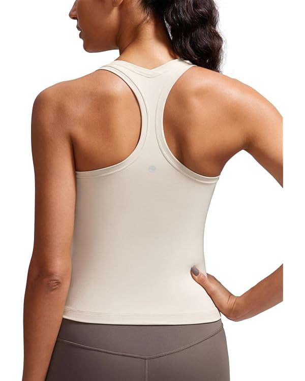CRZ YOGA Butterluxe Racerback Workout Tank Tops for Women Tight Sleeveless Camisole Gym Athletic ... | Amazon (US)