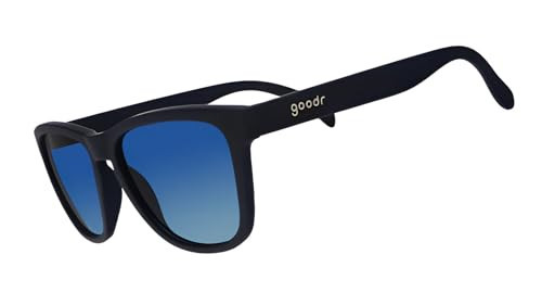 goodr Drinks Seawater, Sees Future, Polarized Sunglasses, Medium Sized (OG), Navy Solid Frames with Blue Gradient Lenses, Dark to Light Tint, UV400 Protection, No Slip, No Bounce | Amazon (US)