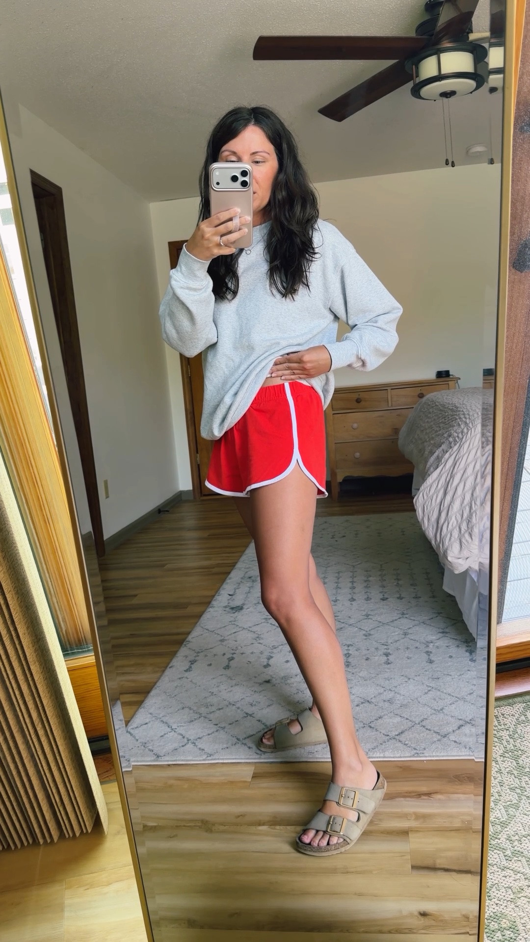 small in my tee, xs in my crewneck, small in my shorts. 36 in my birkenstock sandals!❤️

#LTKPetite #LTKootd #LTKSeasonal