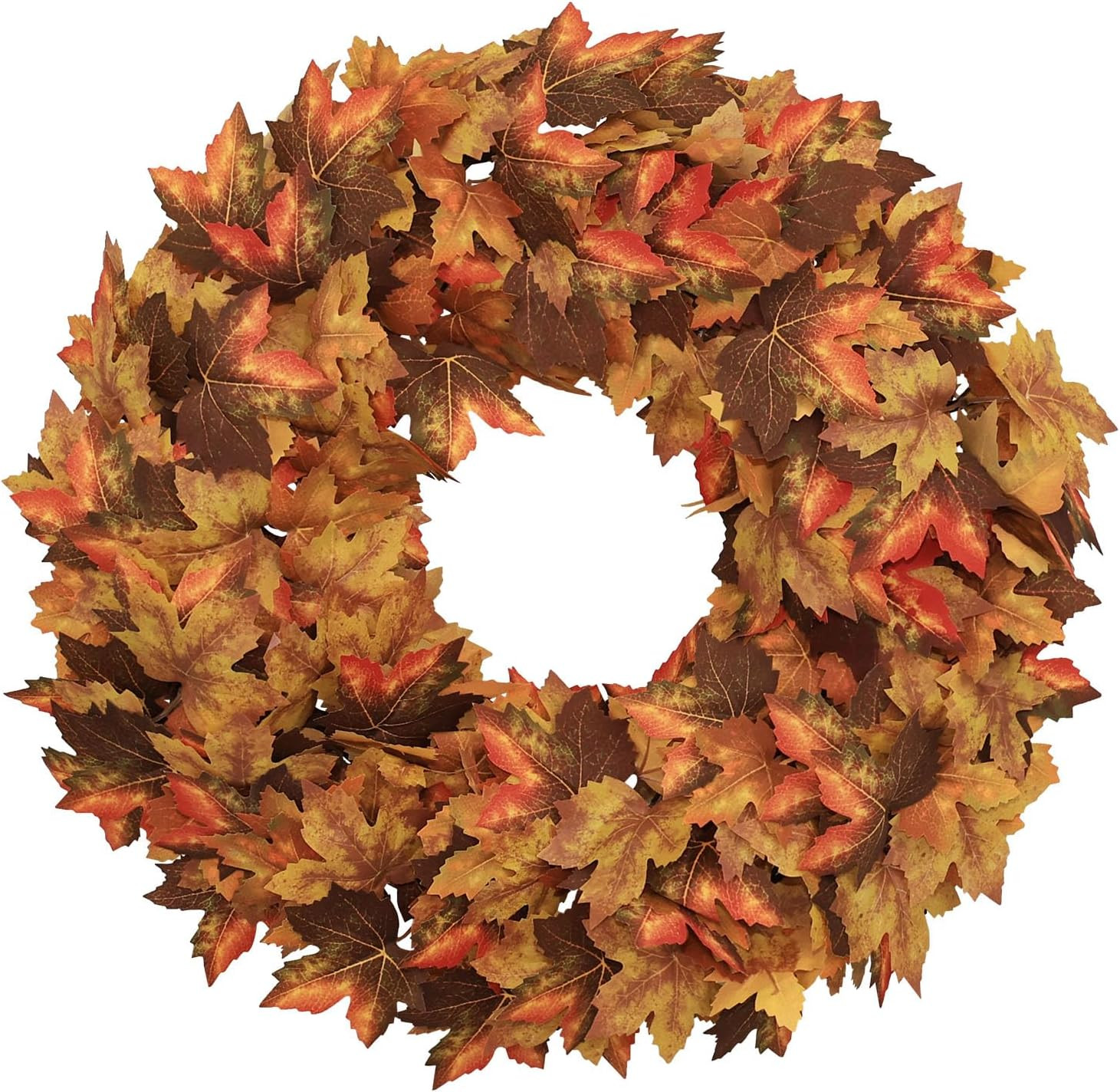 20 Inch Fall Wreaths for Front Door, Maple Leaves Outdoor Wreaths | Amazon (US)