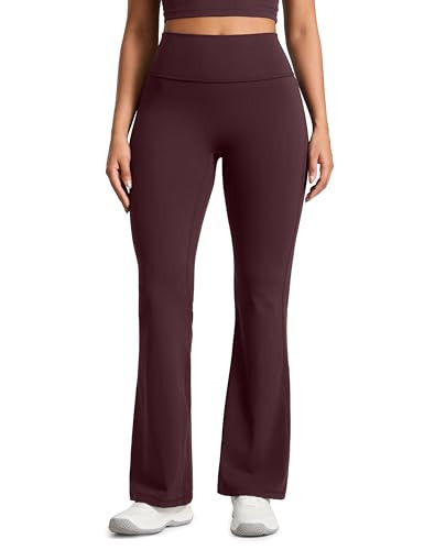 CRZ YOGA Secretsculpt Butterlift Flare Leggings 31" - No Front Seam High Waist Bootcut Yoga Pants Booty Scrunch Butt Ripe Plum X-Small | Amazon (US)