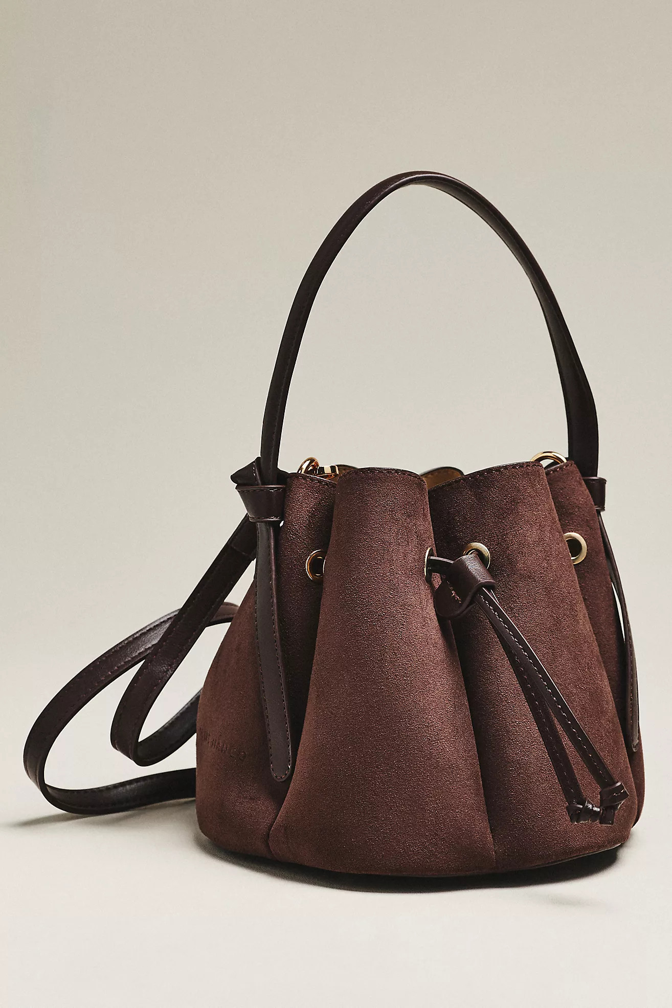 Melie Bianco Laguna Cinched Mini Faux-Suede Bucket Bag | Anthropologie (US)