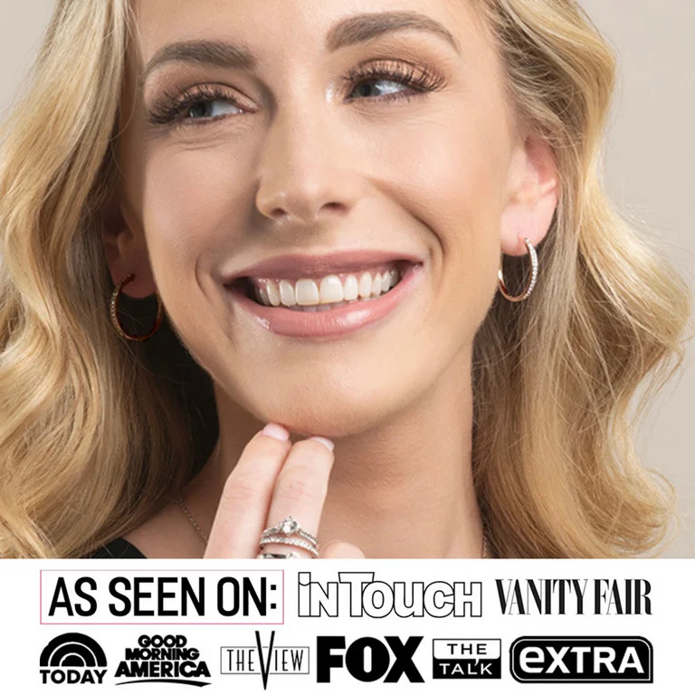 Cate & Chloe Bianca 18k Yellow Gold Plated 25mm Hoop Earrings with Swarovski Crystals for Women | Walmart (US)