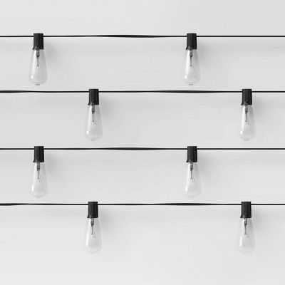 10ct Incandescent Vintage Filament Bulb String Lights Clear - Smith &#38; Hawken&#8482; | Target